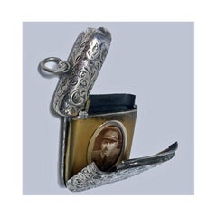 Silver Vesta Match Case Locket, Birmingham 1903 C & Co