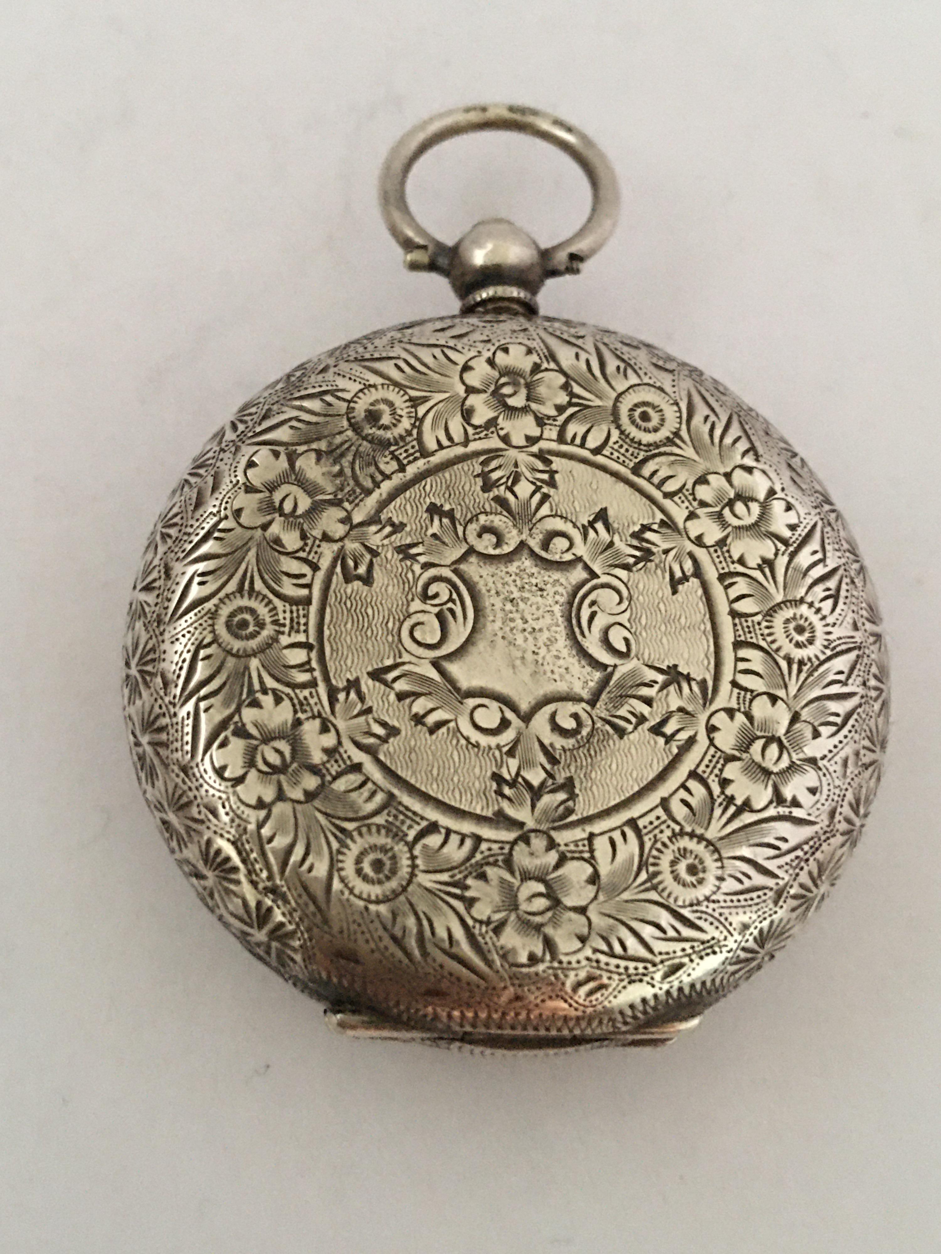 This small and beautiful antique Victorian period with its pink enamel dial pocket watch is in good working condition and it is ticking well. It comes with a key and it’s tiny swede pouch. 

