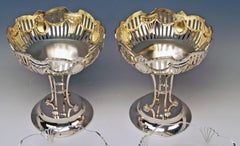 Paire de coupes à fruits en argent Art Nouveau par Ferdinand Vogl 1914