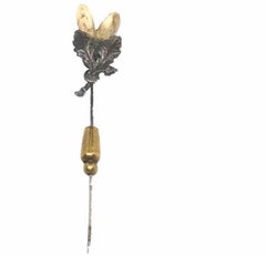 Silver Vintage Austrian Charivari Grandeln Lederhosen Octoberfest Hat Pin