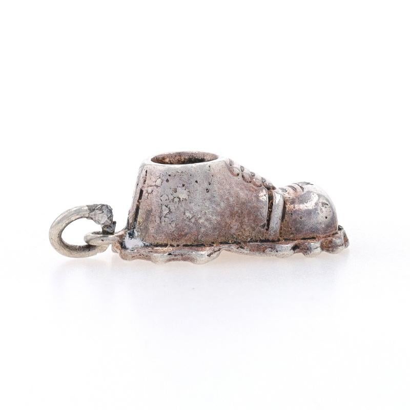 Silver Vintage Boot Charm - 800 Work Footwear Outdoors Shoe In Good Condition For Sale In Greensboro, NC