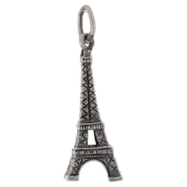 Silver Vintage Eiffel Tower Charm - 800 Paris, France Travel Souvenir