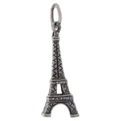 Silver Vintage Eiffel Tower Charm - 800 Paris, France Travel Souvenir