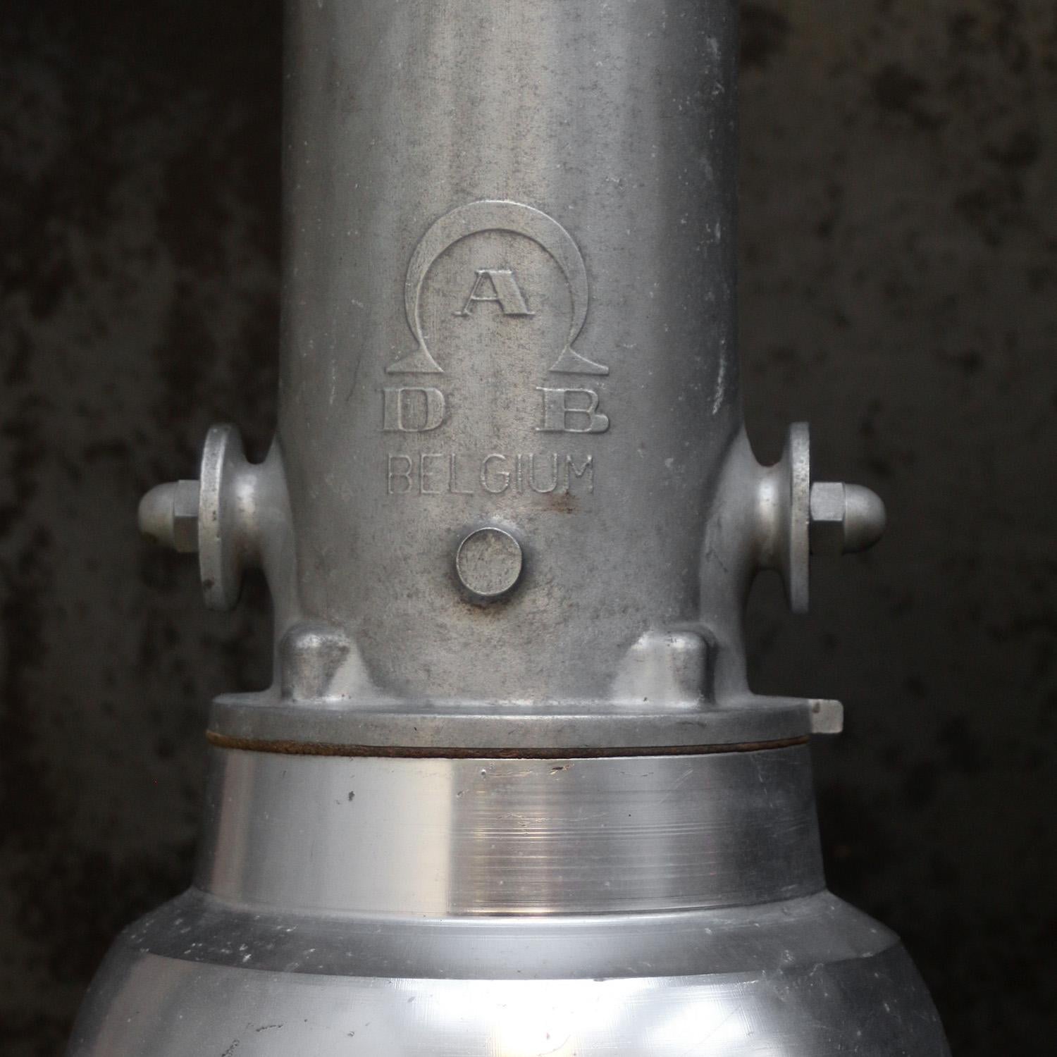 Industriel Lampe à suspension industrielle transparente vintage argentée par DAB, Belgique en vente
