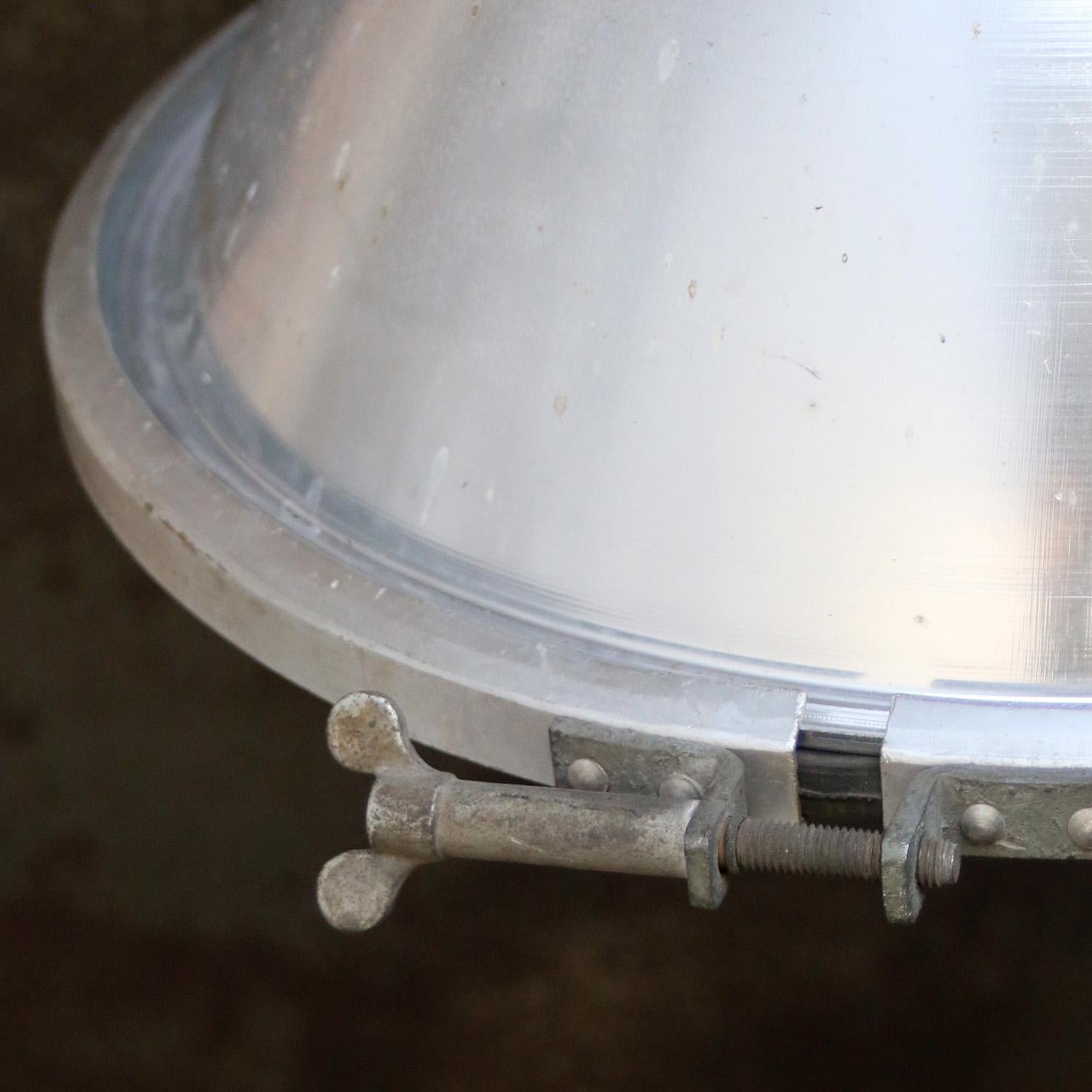 Lampe à suspension industrielle transparente vintage argentée par DAB, Belgique Bon état - En vente à Amsterdam, NL