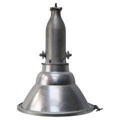 Silver Vintage Industrial Clear Glass Pendant Lamp by DAB, Belgium