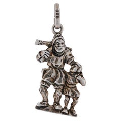 Silber Vintage Medieval Mann & Child Charm - 800 Familie