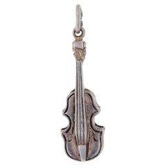 Colgante violín vintage de plata - 800 Instrumento musical Regalo para músicos