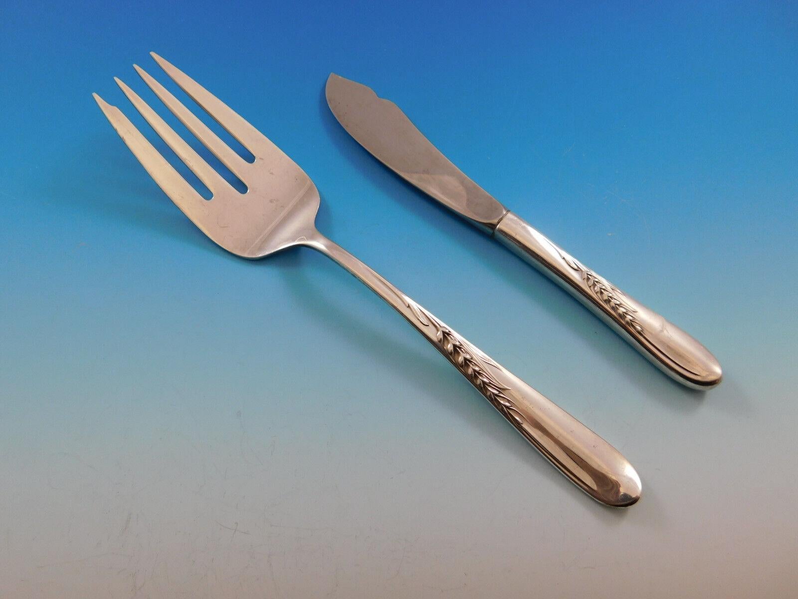 Silber Weizen von Reed & Barton Sterlingsilber Besteckset 12 Service 66 Teile im Angebot 5