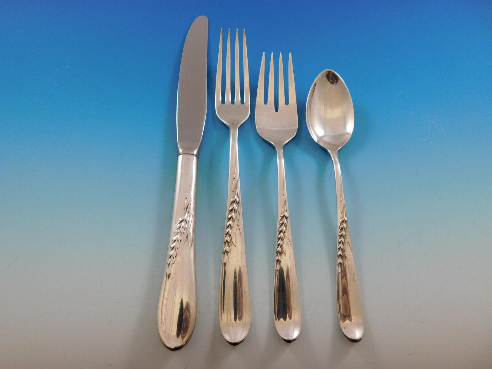 Silber Weizen von Reed & Barton Sterlingsilber Besteckset 12 Service 66 Teile (amerikanisch) im Angebot