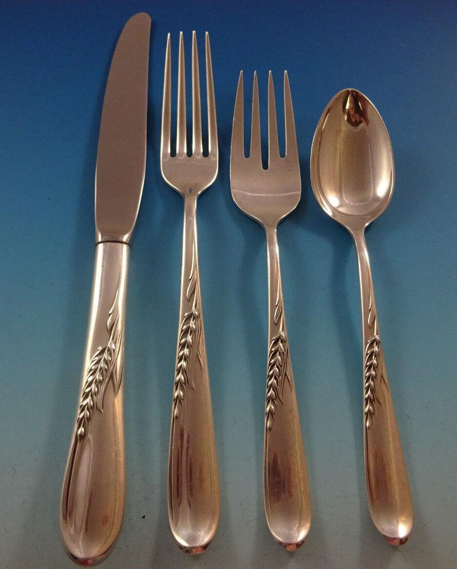 Silver Wheat by Reed & Barton Sterling Silver Flatware Set 8 Service 40 Pieces For Sale 1