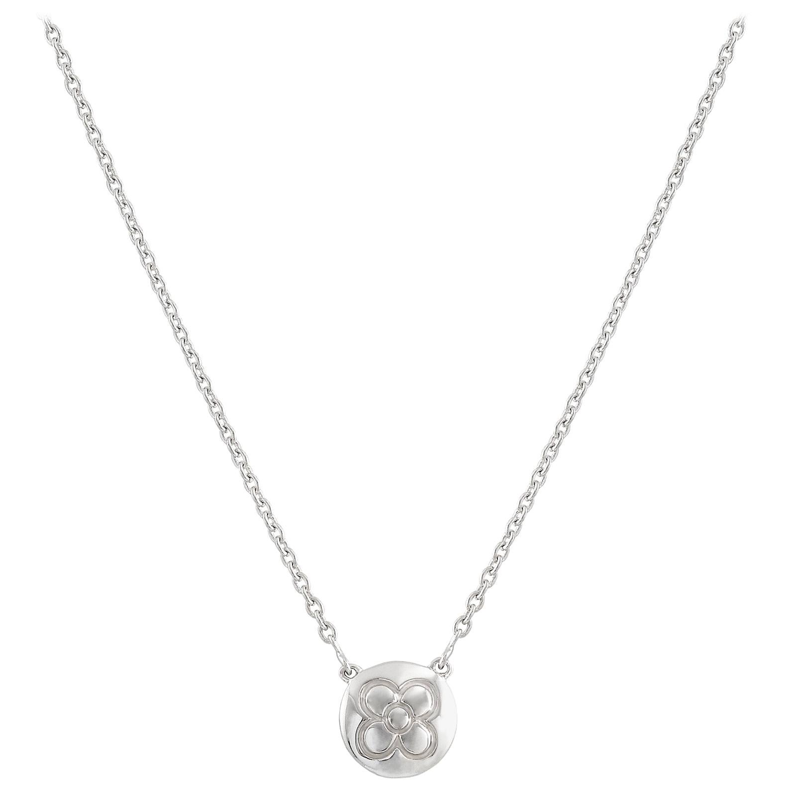 Silver Pendant Necklace Choker Flower for DIAMONDS in the SKY Collection For Sale
