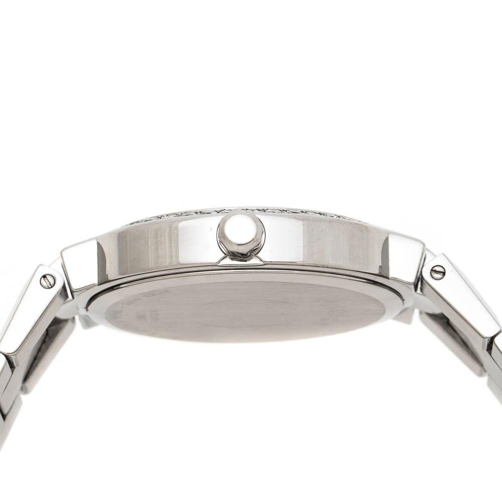 Silver White Stainless Steel Diamonds La Scala 14.CZ.1891 Men's Wristwatch 38 mm 2