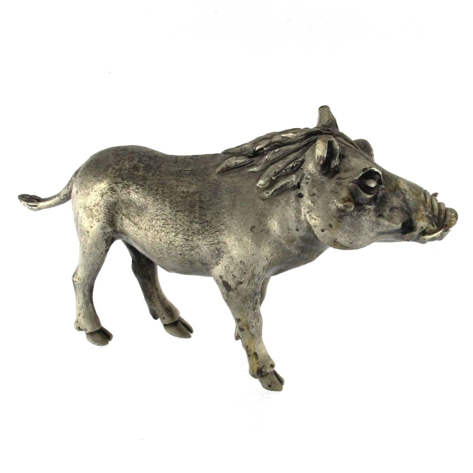 Women's or Men's Silver Wild Boar handicraft