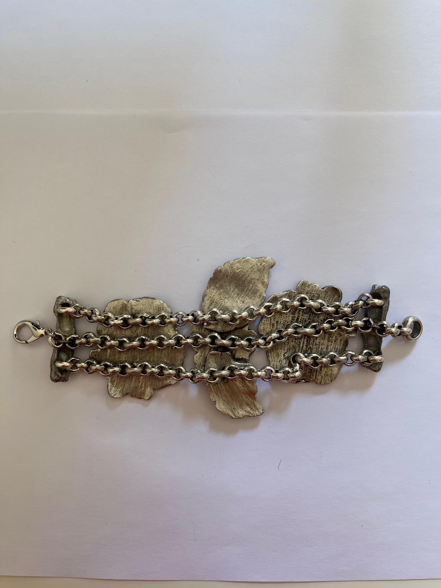 Silver Wild Roses 3 Piece Set by Leonard For Sale 4