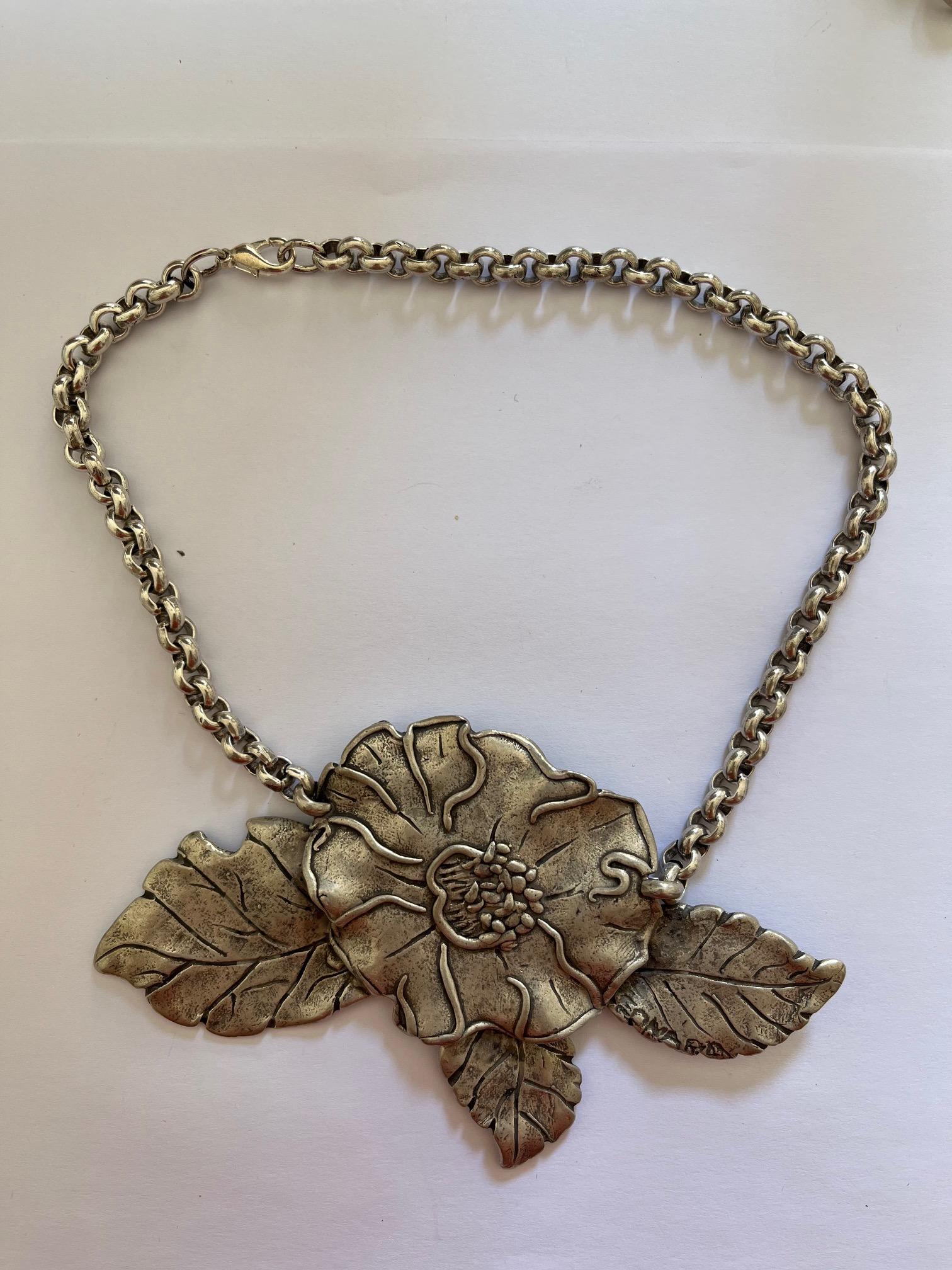 Silver Wild Roses 3 Piece Set by Leonard For Sale 5