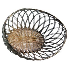 Cestino in filo d'argento con fondo rinforzato