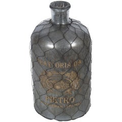 Silver Wire Wrapped Italian Theme Decorative Wine Bottle Jug Vase