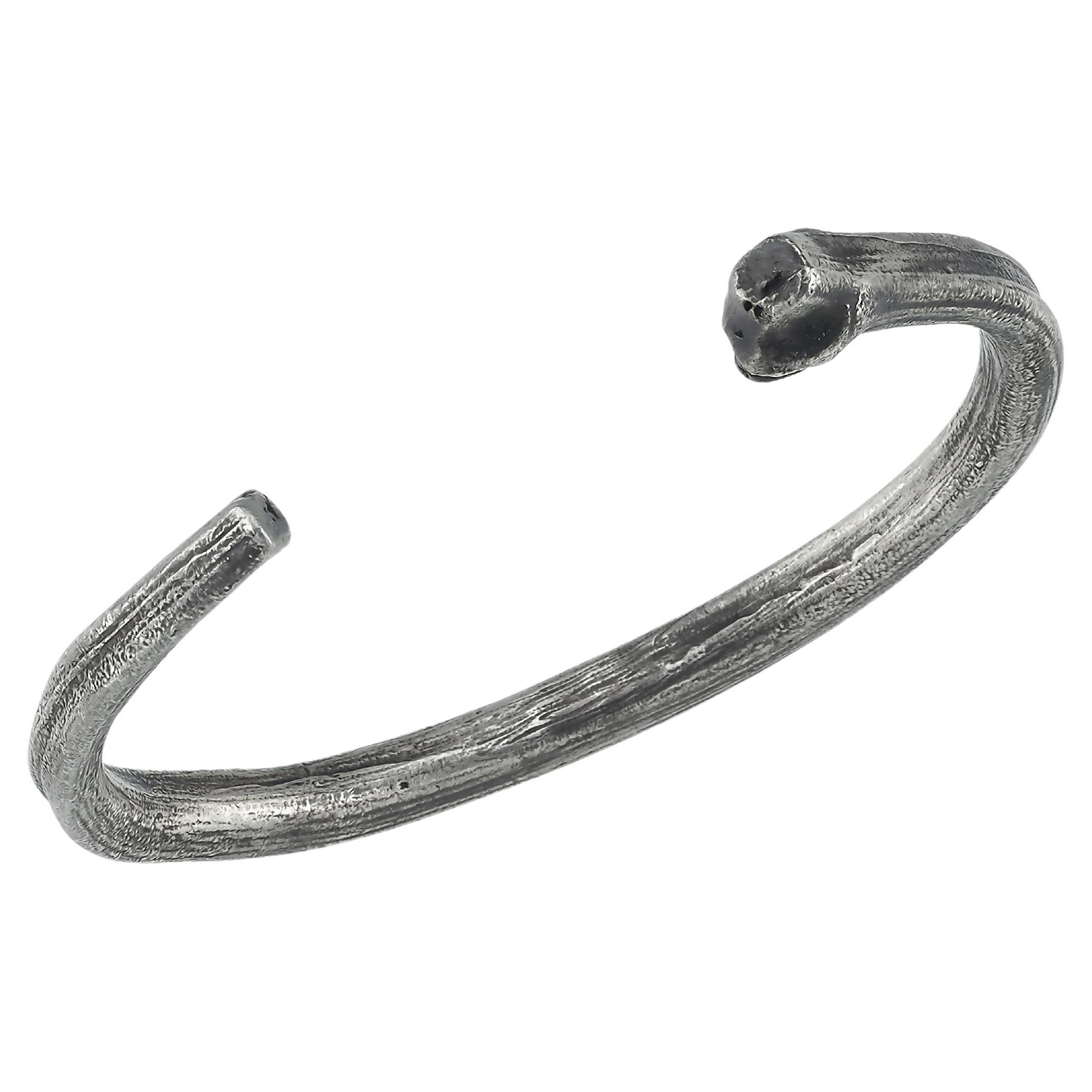 Oxidised Silver Wood Branches Cuff Bangle For Sale