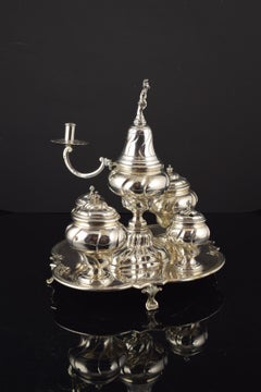 Silver Writing Set, Vicente Roces, Zaragoza, Spain, circa 1760