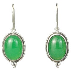 Silver925 Natural Jade Earrings