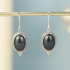 Silver925 Natural Onyx Earrings