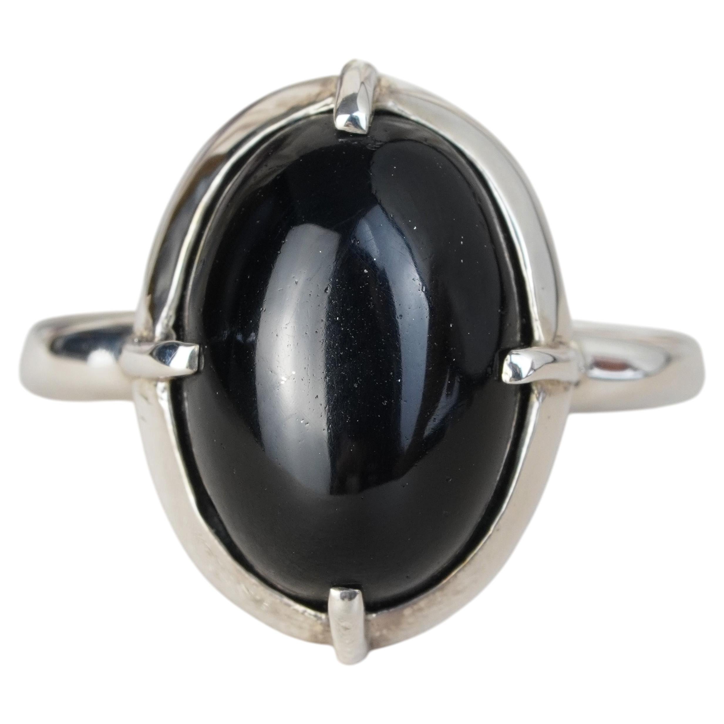 Silver925 Natural Onyx Vintage Ring