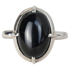 Silver925 Natural Onyx Vintage Filigree Ring