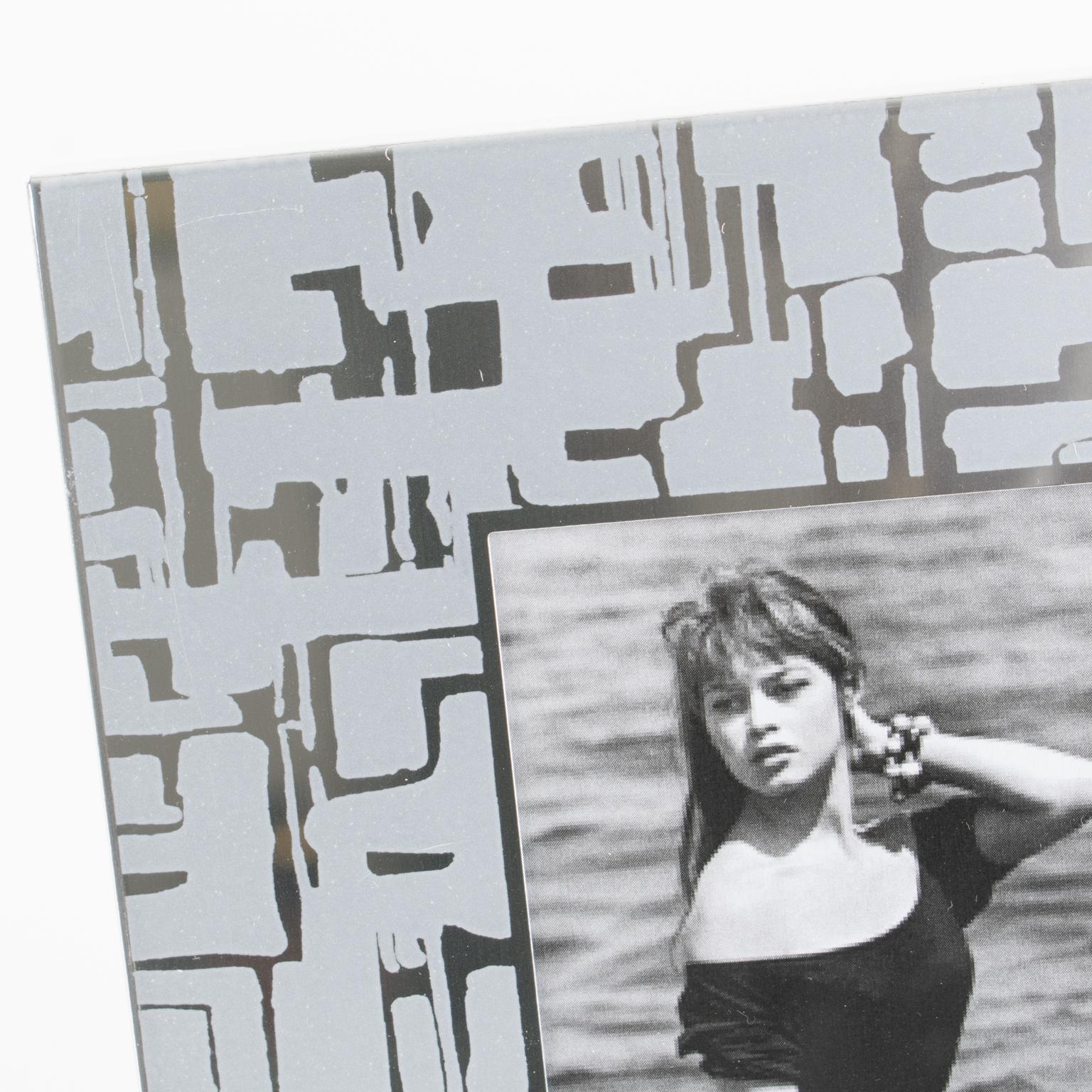 Silvered Aluminum Picture Frame by Umberto Mascagni For Sale 3