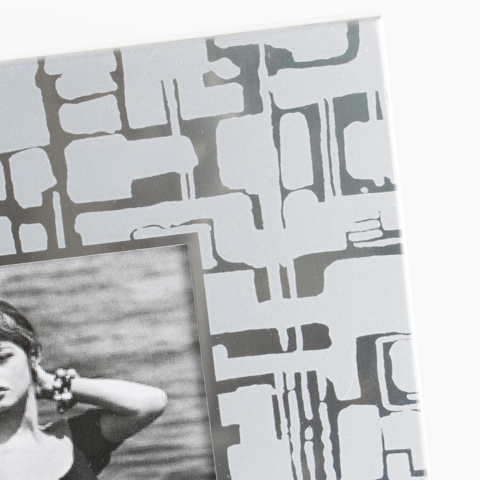 Silvered Aluminum Picture Frame by Umberto Mascagni For Sale 4