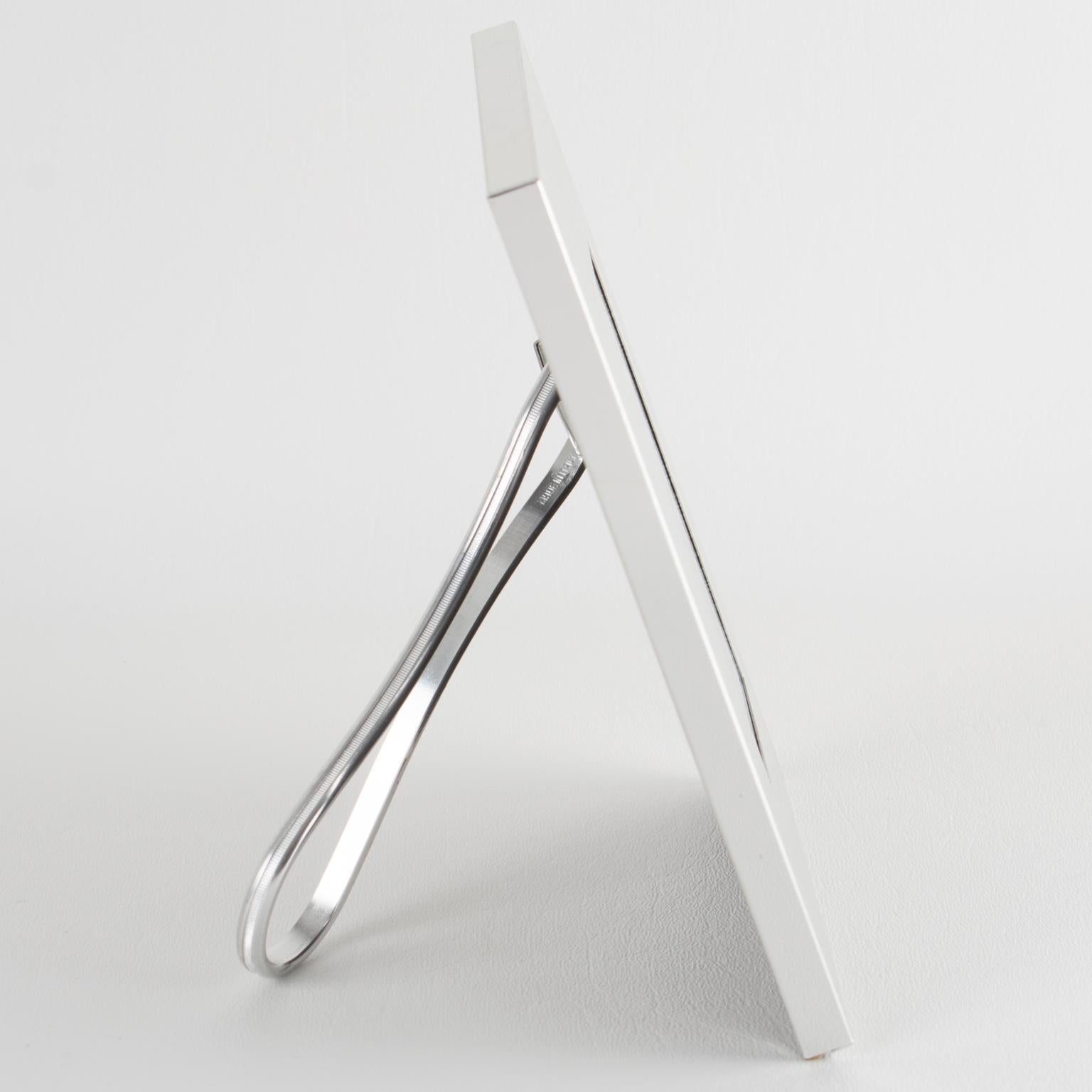 Late 20th Century Silvered Aluminum Picture Frame by Umberto Mascagni For Sale