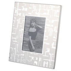 Silvered Aluminum Picture Frame by Umberto Mascagni