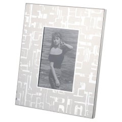 Silvered Aluminum Picture Frame by Umberto Mascagni, Italy 1970