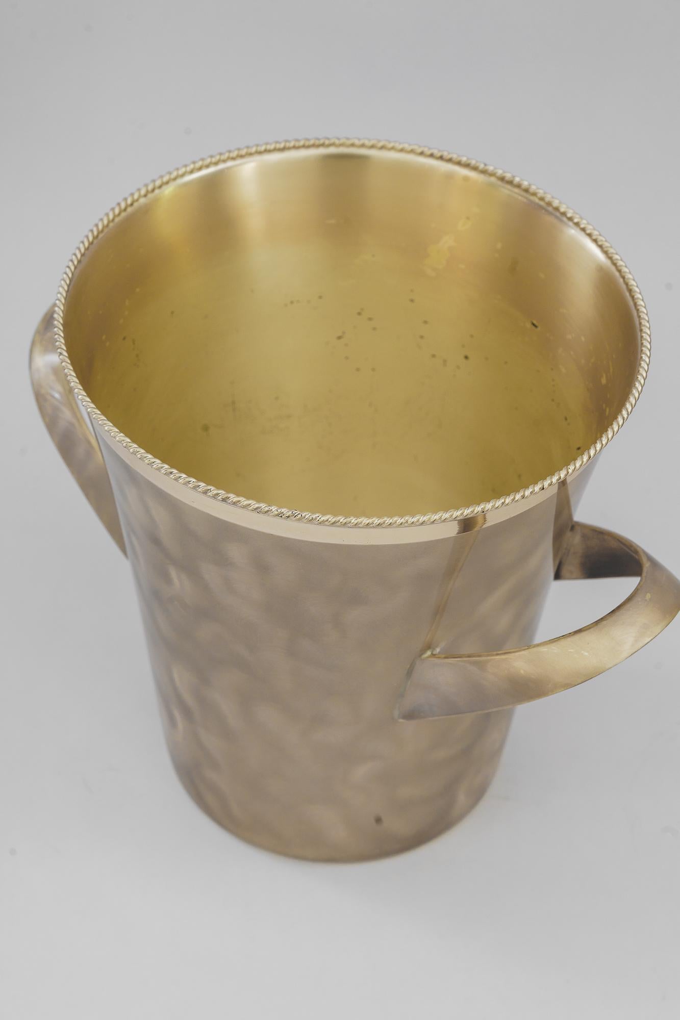 Mid-Century Modern Silvered Art Deco Champagne Cooler, by Kurt Mayer 1960s ( marked by WMF ) For Sale
