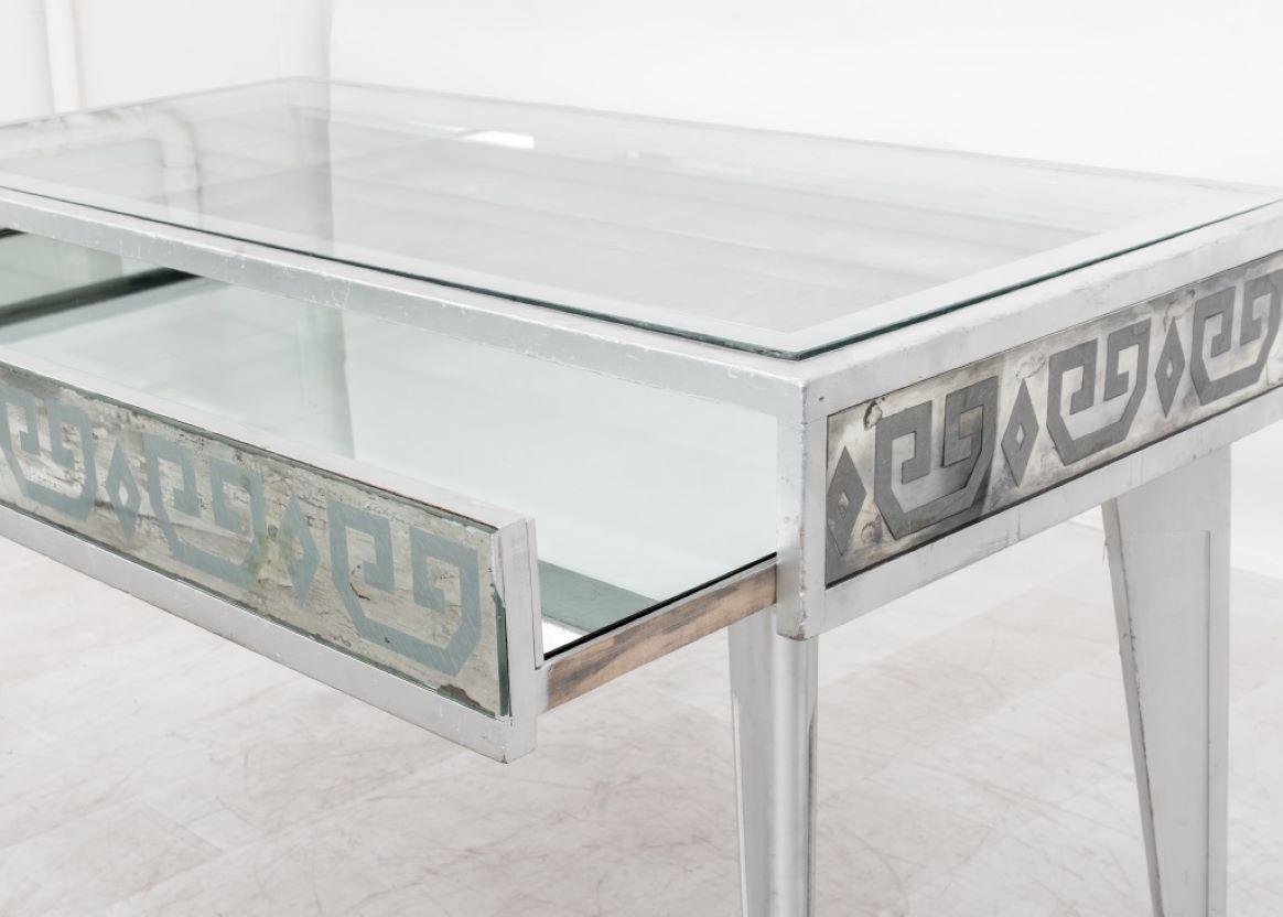 Silvered Art Deco or Moderne Vitrine Table, 1940s For Sale 2