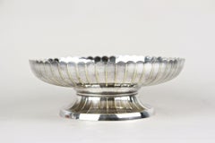 Silvered Art Nouveau Bowl/ Centerpiece, Marked by JL Herrmann, Austria ca. 1910