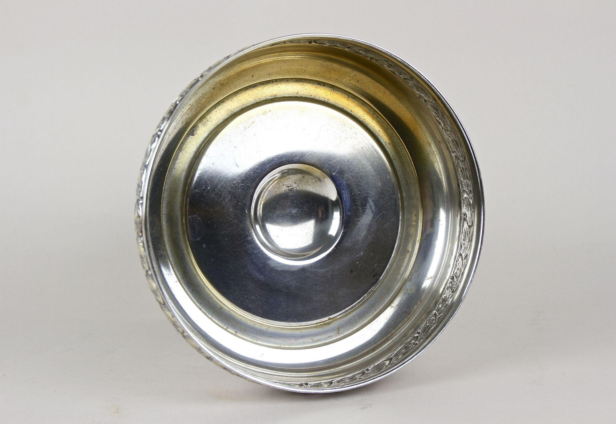 Centrotavola/ciotola Art Nouveau argentata con vassoio WMF, Austria 1915 ca. in vendita 6