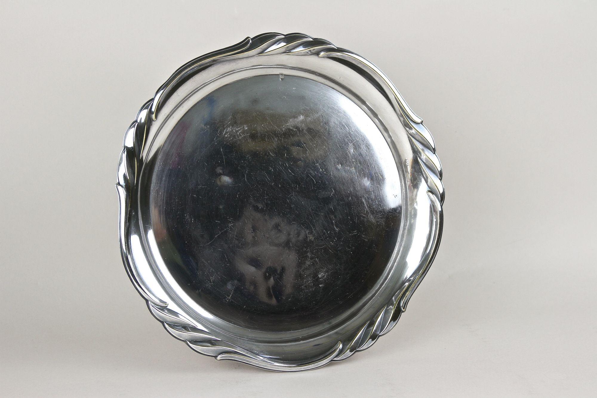 Centrotavola/ciotola Art Nouveau argentata con vassoio WMF, Austria 1915 ca. in vendita 9