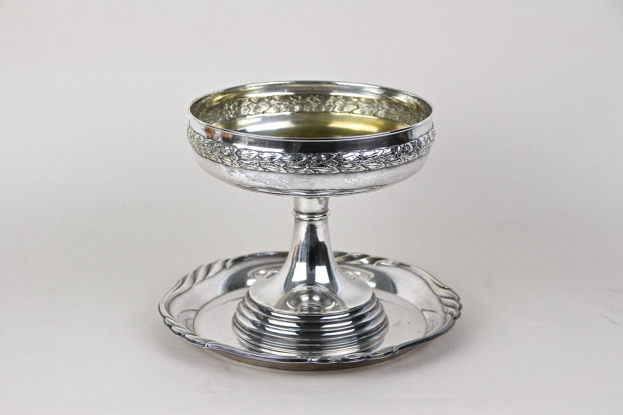 Centrotavola/ciotola Art Nouveau argentata con vassoio WMF, Austria 1915 ca. in vendita 10