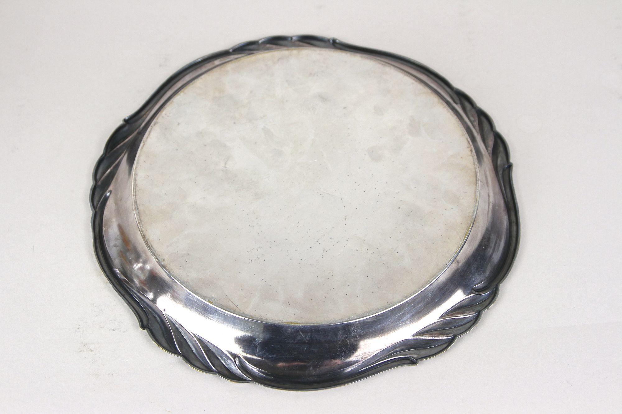 Centrotavola/ciotola Art Nouveau argentata con vassoio WMF, Austria 1915 ca. in vendita 12
