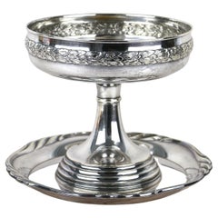 Centrotavola/ciotola Art Nouveau argentata con vassoio WMF, Austria 1915 ca.