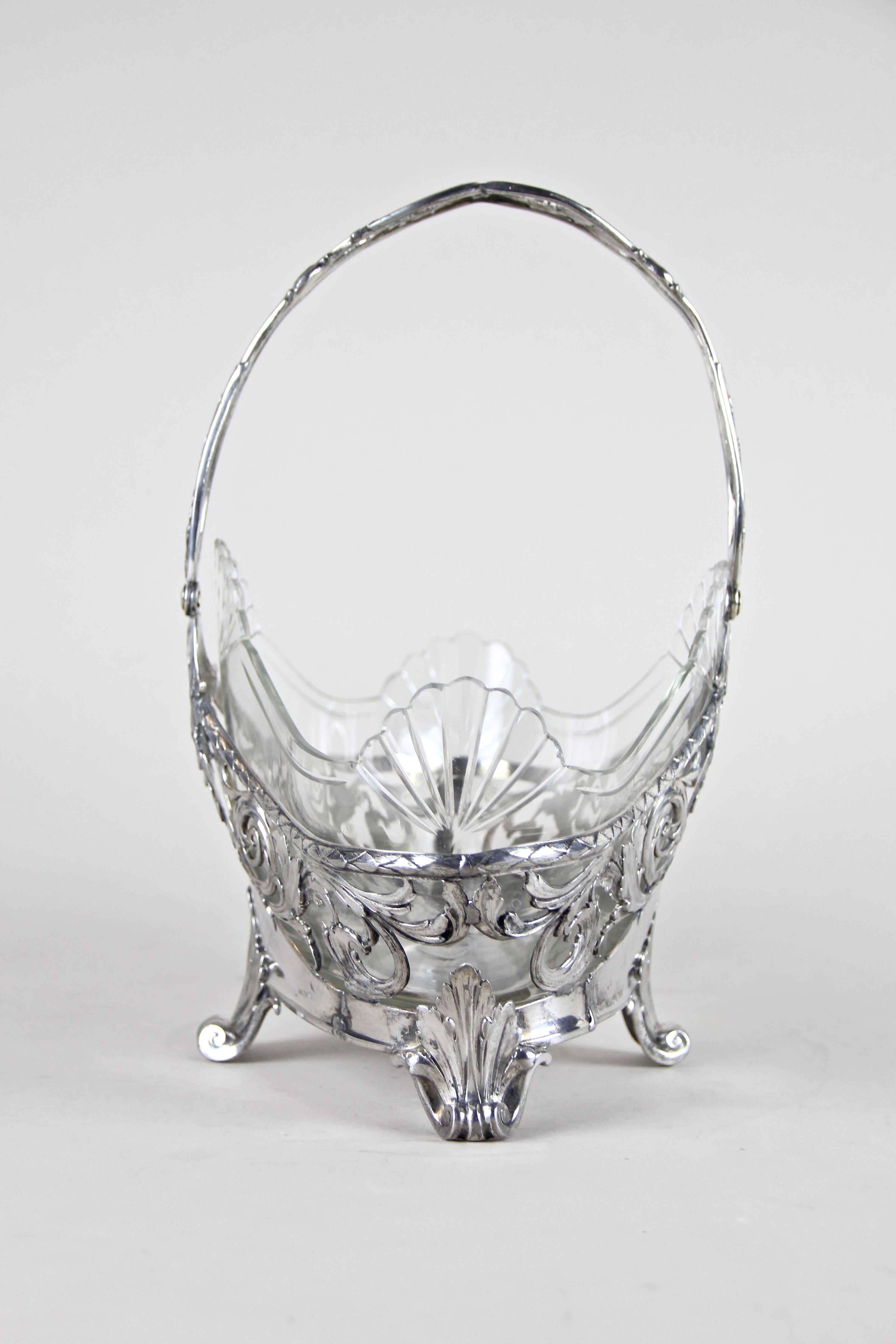 Austrian Silvered Art Nouveau Centerpiece by J.P Kayser, Germany, circa 1910