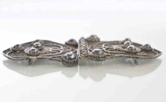 Silvered Belt Buckle, 19th Century