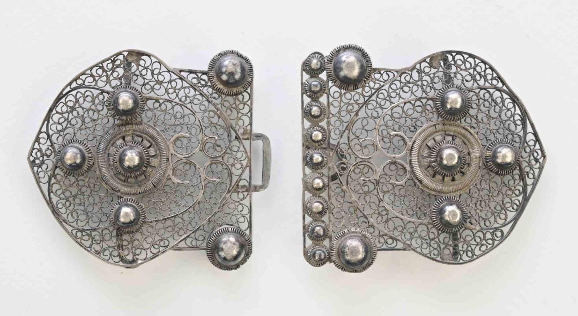 Boucle de ceinture en argent, 19e siècle Bon état - En vente à Roma, IT