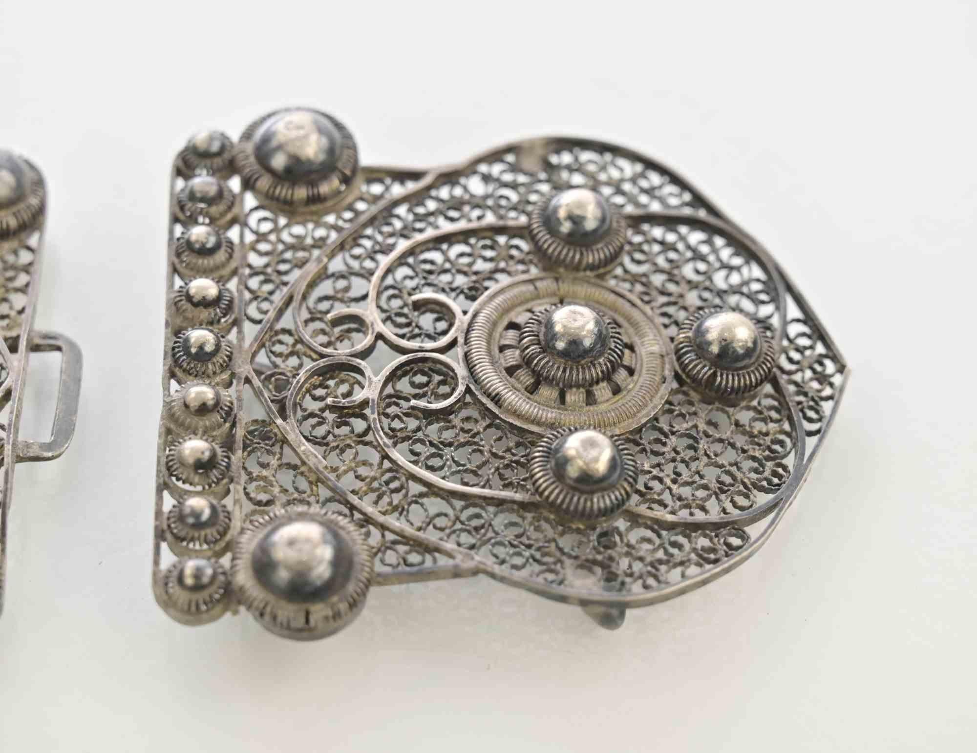 XIXe siècle Boucle de ceinture en argent, 19e siècle en vente
