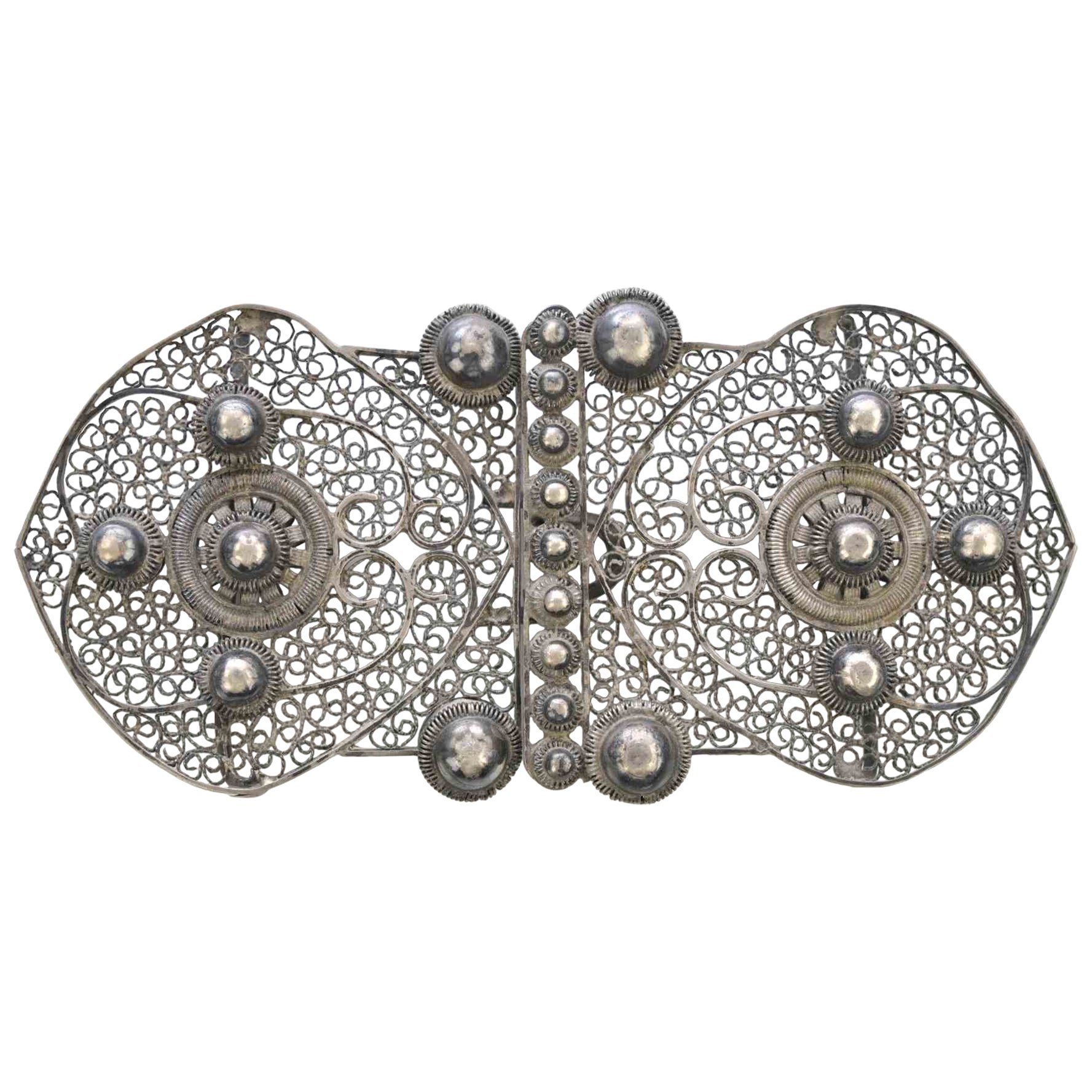 Boucle de ceinture en argent, 19e siècle