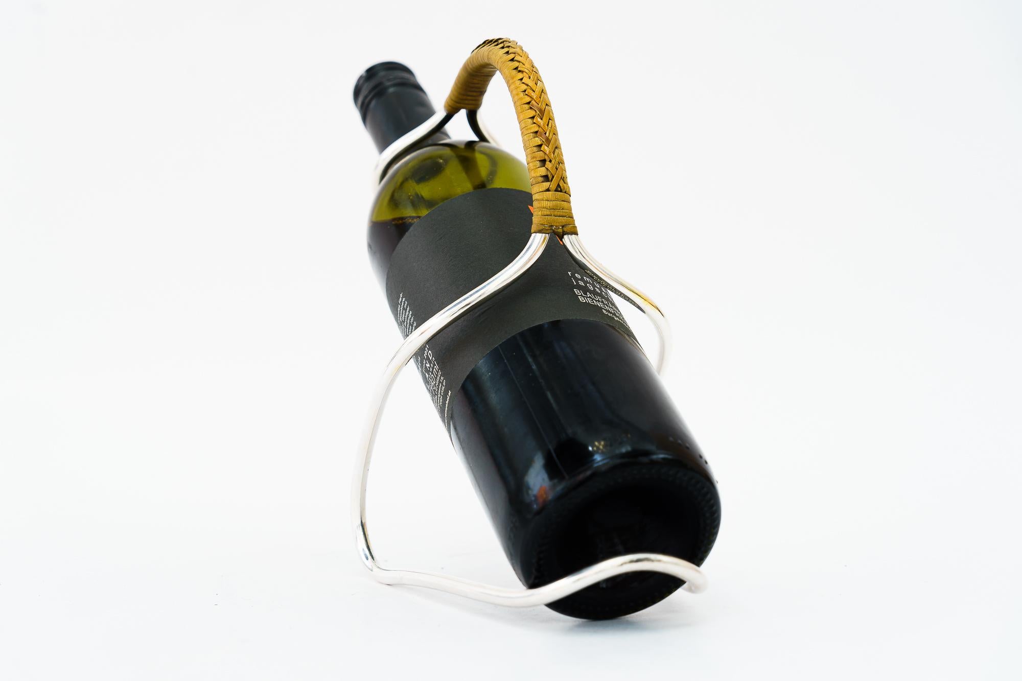 Versilberter Flaschenhalter von Auböck Um 1950 im Angebot 1