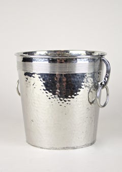Silvered Brass Champagne Cooler Art Nouveau by WMF, Germany, circa 1915