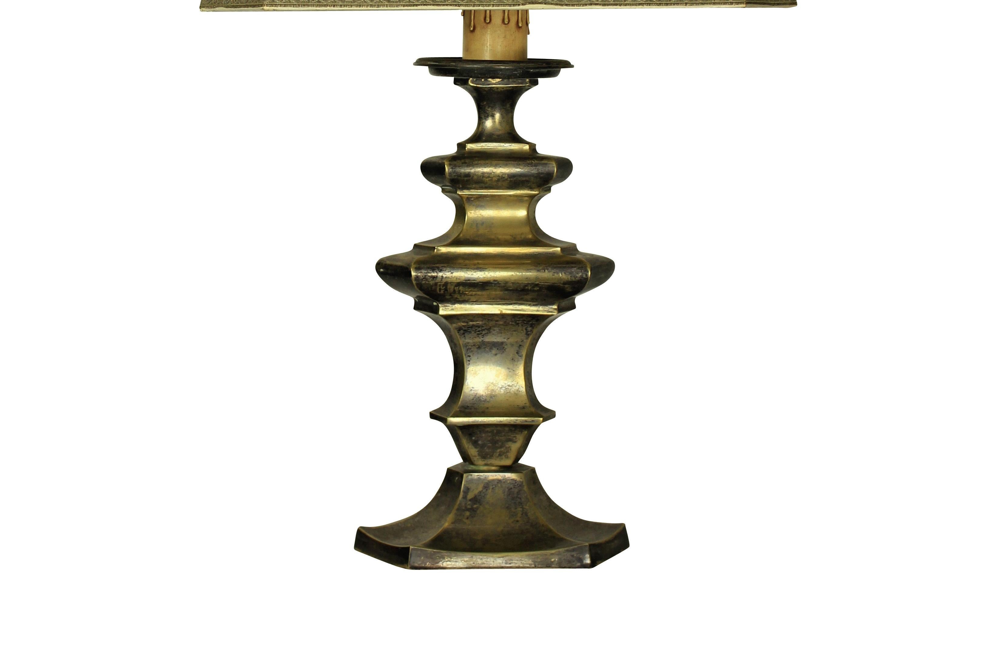 Silvered Brass Flemish Lamp, circa 1800 In Good Condition In London, GB