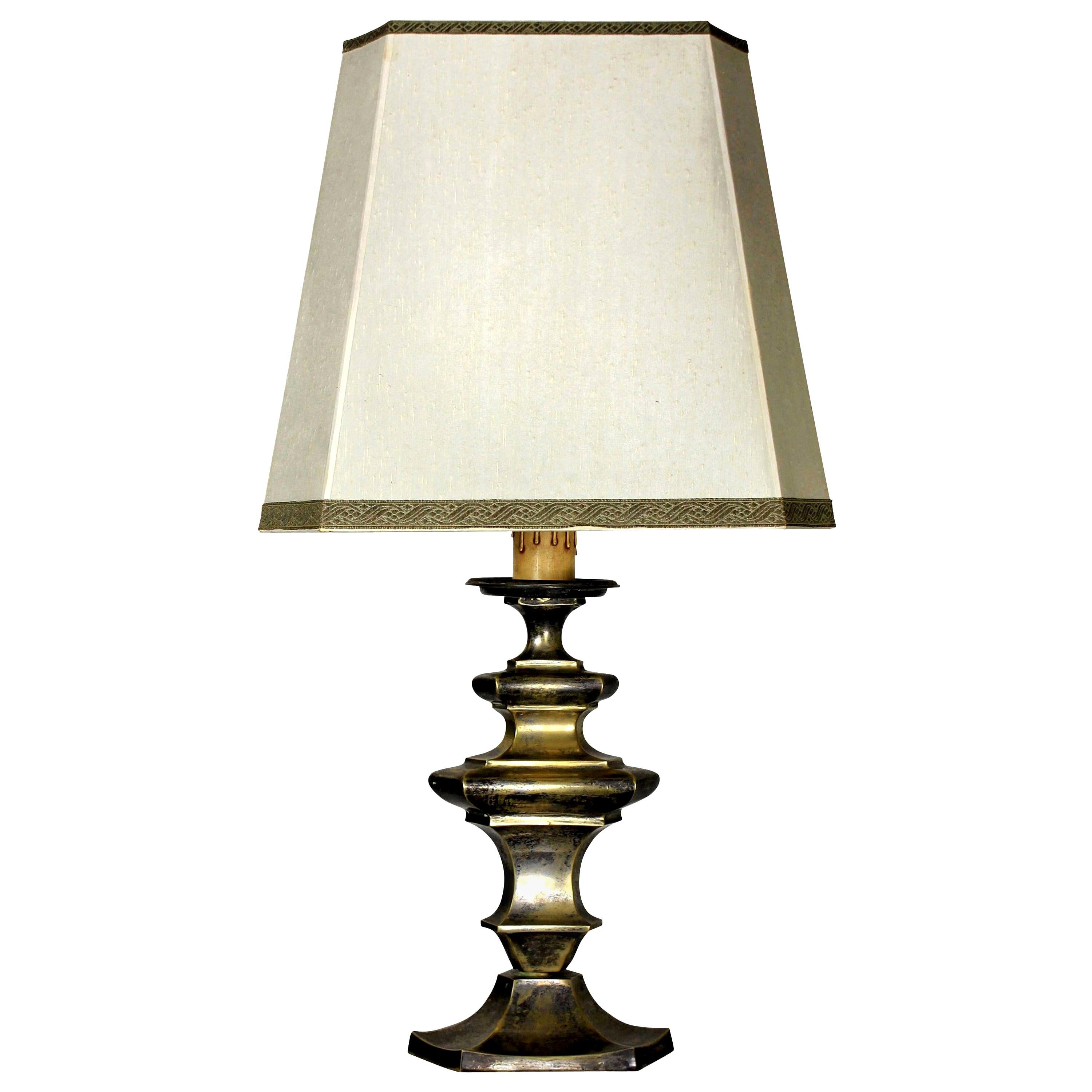 Silvered Brass Flemish Lamp, circa 1800